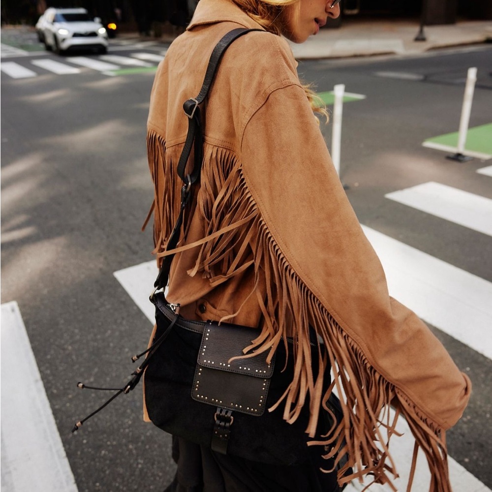 We The Free Fringe Out Suede Leather Jacket
